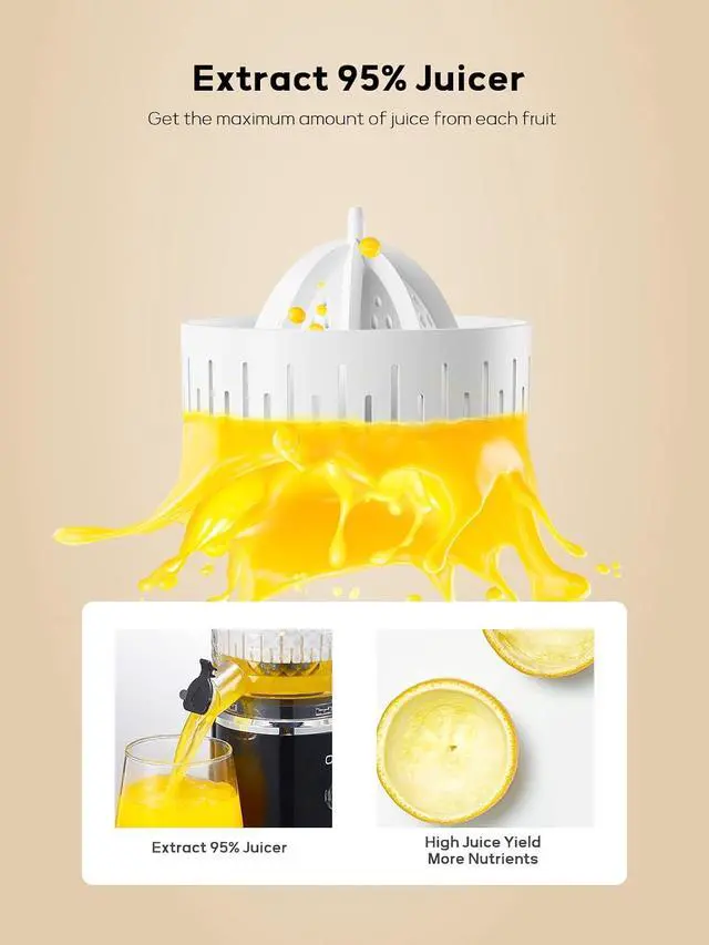 Alt view image 7 of 7 - QCen 500W Centrifugal Juicer and Electirc Citrus Juicer Bundle