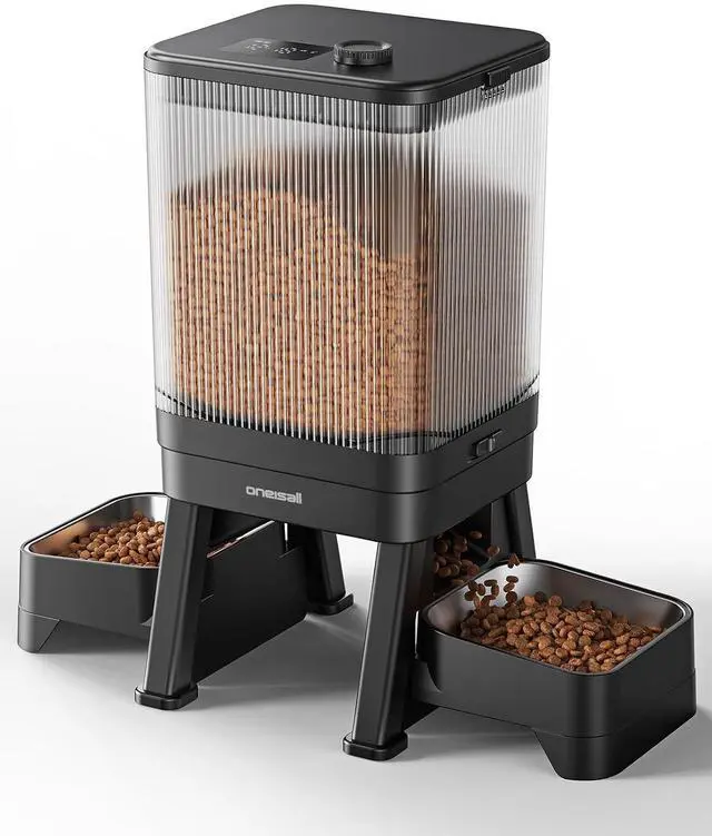 Main image of Automatic Cat Feeder for 2 Cats Pets, 32 Cups/7L | Elevated Bowls, Prevent Fighting, Precise Portions, Balanced Dispensing, Non-Slip & Stable, Easy-to-Clean