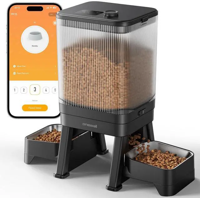 Main image of 5G WiFi Automatic Cat Feeder for 2 Cats, App Control, 32 Cups/7L | Elevated Bowls, Timed Meals, Feed Now, Feeding Logs, Slow Feed, Balanced Dispensing, Precise Portions, Easy-to-Clean