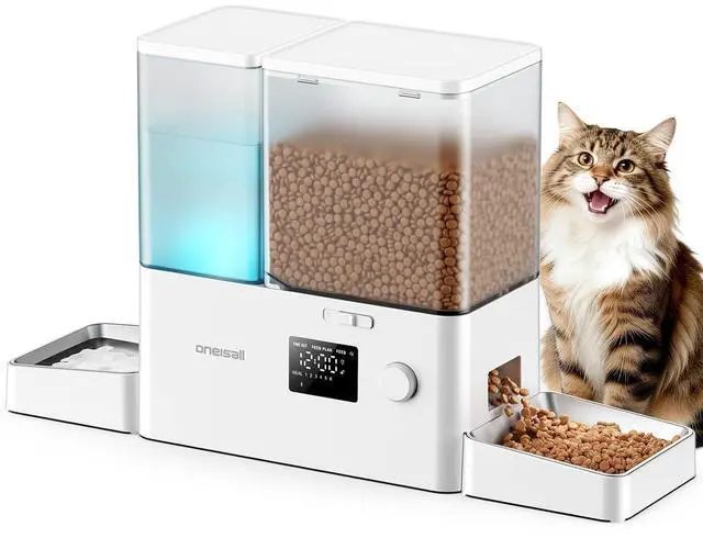Main image of Automatic Cat Feeder and Water Dispenser, 36Cups/8.5L | 2-in-1 Auto Cat Feeder&Gravity Water Dispenser, Large Capacity, Timed Cat Feeder for Dry Food, for Indoor Cats, Kittens, Pets