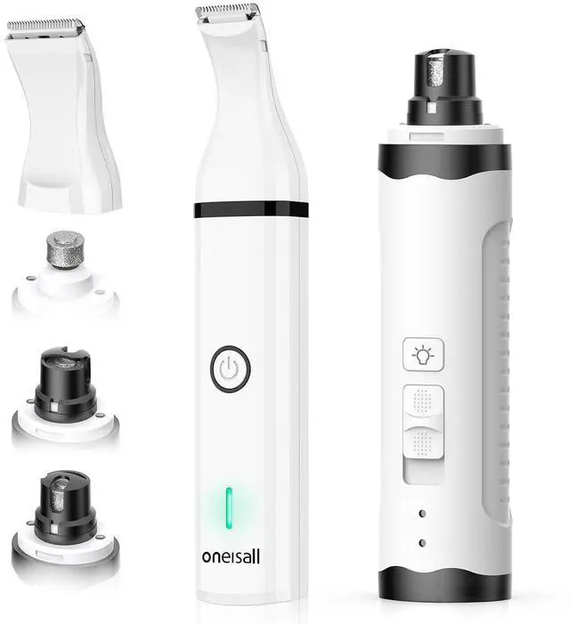 Alt view image 2 of 7 - Dog Nail Grinder and Paw Trimmer Kit 3 in 1 and Dog Grooming Clippers for Thick Heavy Coats