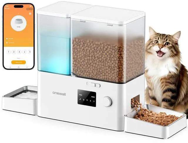 Main image of 5G WiFi Automatic Cat Feeder and Water Dispenser, 36Cups/8.5L | App Control, 2-in-1 Auto Cat Feeder, Gravity Water Dispenser, Large Capacity, Smart Cat Feeder for Dry Food, for Cats, Pets