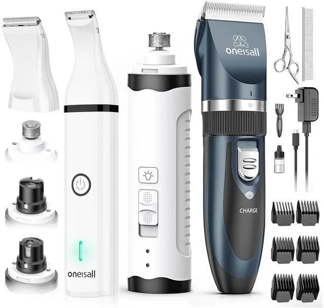 Main image of Dog Shaver Clippers Low Noise Dog Nail Grinder and Paw Trimmer Kit