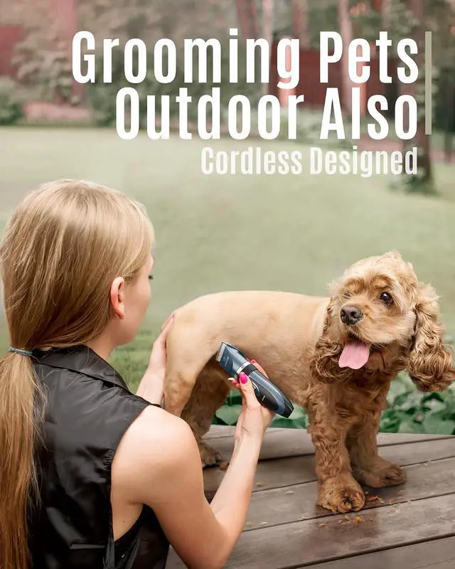 Alt view image 3 of 7 - Dog Shaver Clippers Low Noise Dog Nail Grinder and Paw Trimmer Kit
