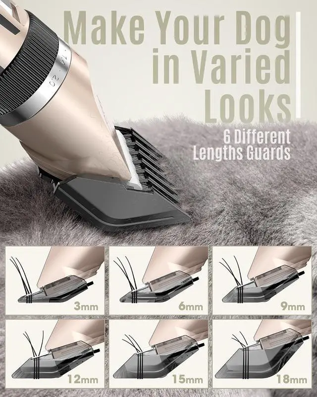 Alt view image 5 of 7 - Dog Clipper Low Noise and Cat Clippers for Matted & Long Hair