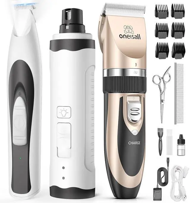 Main image of Dog Clipper Low Noise Dog Nail Grinder Paw Trimmer with 2 LED Lights