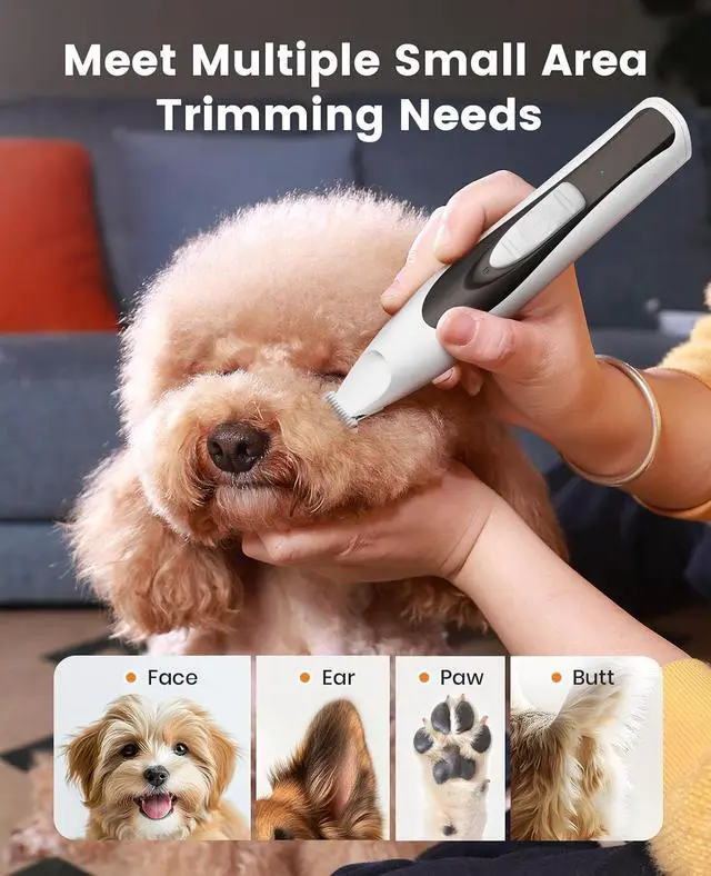 Alt view image 5 of 7 - Dog Clipper Low Noise Dog Nail Grinder Paw Trimmer with 2 LED Lights