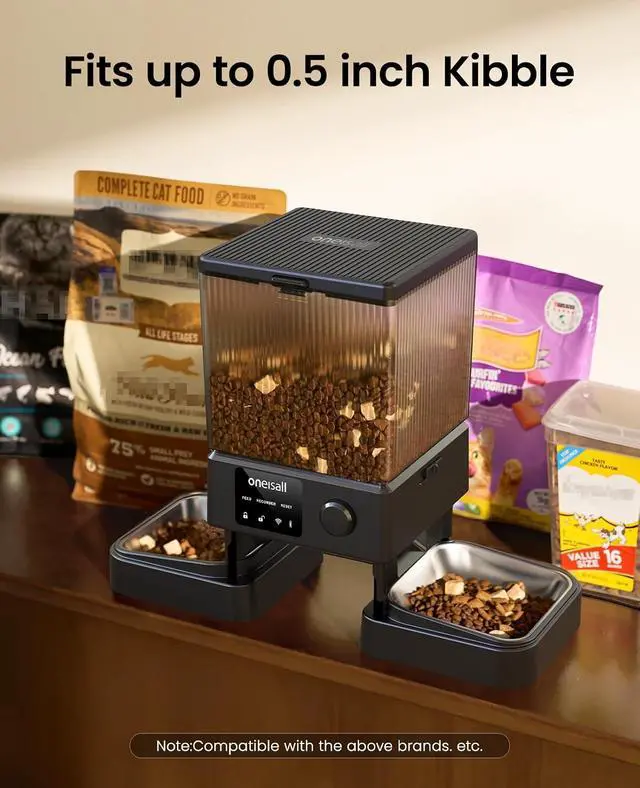 Alt view image 7 of 7 - 5G Automatic Cat Feeder & 2 Stainless Steel Bowls