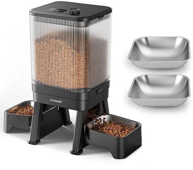 Main image of 7L Automatic Cat Feeder for 2 Cats & Replacement Bowls