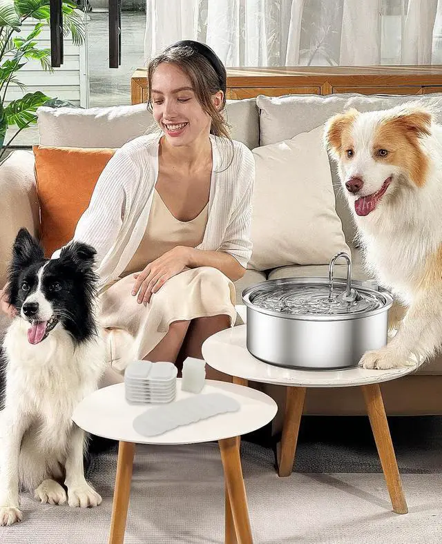 Alt view image 7 of 7 - Replacement 8 Set Filters for PWF-002 7L Dog Water Fountain | Contain 8Sets Filter,Higher Adsorption Efficiency,Wide Compatibility,Dual Pump Protection, Lower Long-term Pet Expenses