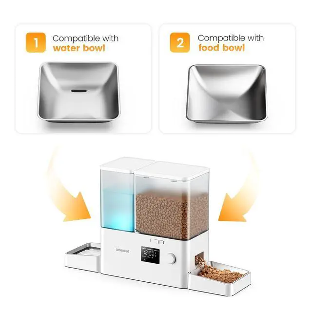 Alt view image 2 of 3 - Stainless Steel Bowls for Automatic Cat Feeder and Water Dispenser