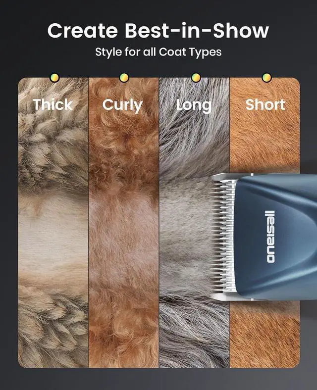 Alt view image 4 of 5 - Professional Dog Grooming Clippers Replacement Blade, Ultra Edge Dog Clipper Blade Constructed of Carbonized Steel, Resists Heat & Rust with Long-Lasting Sharp Edges(3FC)