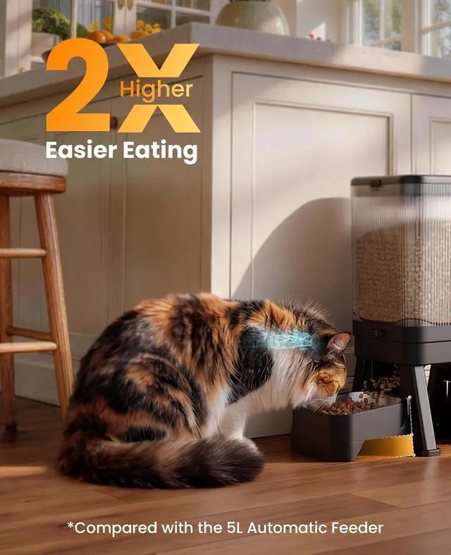 Alt view image 4 of 7 - 7L Automatic Cat Feeder for 2 Cats & Replacement Bowls