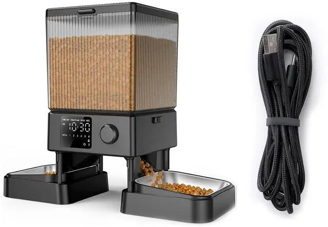 Main image of Automatic Cat Feeder for 2 Cats & Anti-Bite Type-C Cable