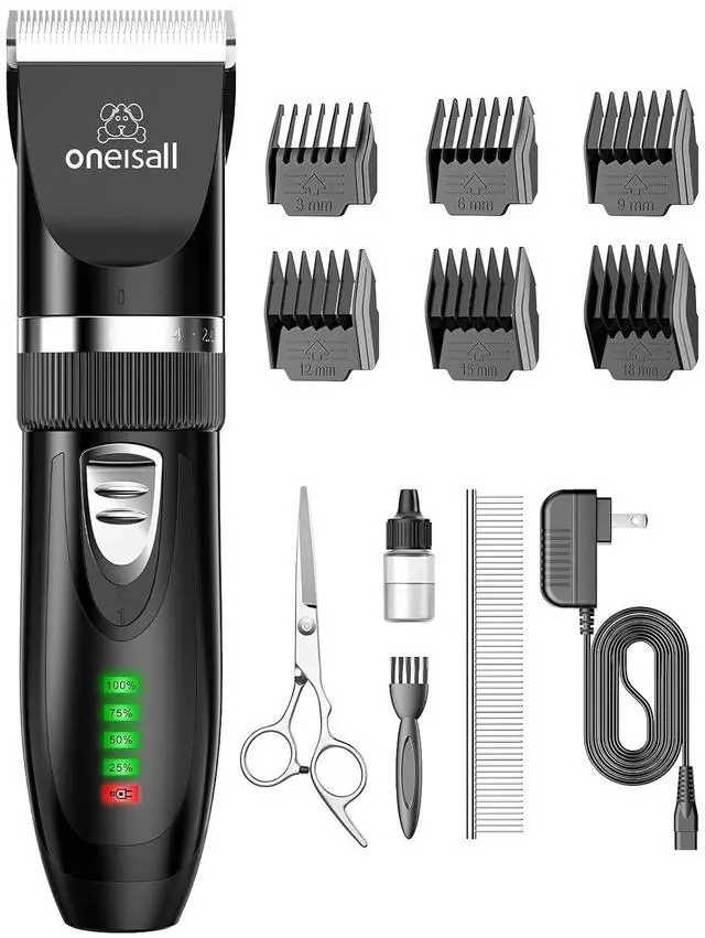 Main image of Quiet Cat Clippers for Matted & Long Hair 2-Speed Cat Grooming Kit | Cordless Pet Clippers for Cats, Small Dogs & Animals, 6 Guide Guards, 240mins Long Battery Life, With Scissors and Comb