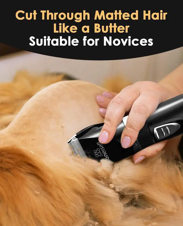 Alt view image 3 of 7 - Quiet Cat Clippers for Matted & Long Hair 2-Speed Cat Grooming Kit | Cordless Pet Clippers for Cats, Small Dogs & Animals, 6 Guide Guards, 240mins Long Battery Life, With Scissors and Comb