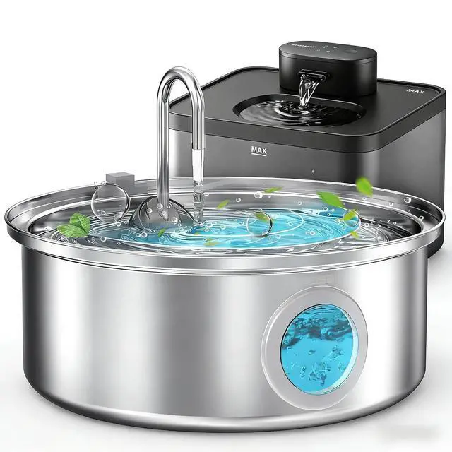 Main image of Pet Water Fountain Set, 2.2L Wireless Cat Water Fountain & 7L Large Dog Water Fountain