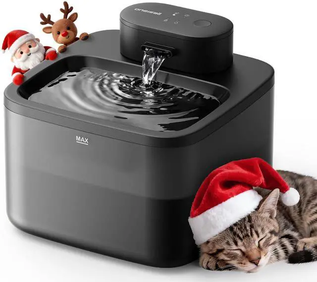 Alt view image 3 of 7 - Pet Water Fountain Set, 2.2L Wireless Cat Water Fountain & 7L Large Dog Water Fountain