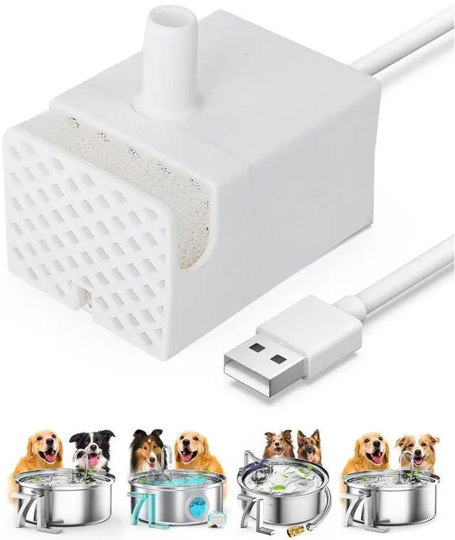 Main image of Dog Water Fountain for Large Dogs,7L/230oz/1.8G Stainless Steel Dog Fountain Super Quiet with Triple Filtration,Great for Large Dogs (Water Pump Upgrade for PWF002)