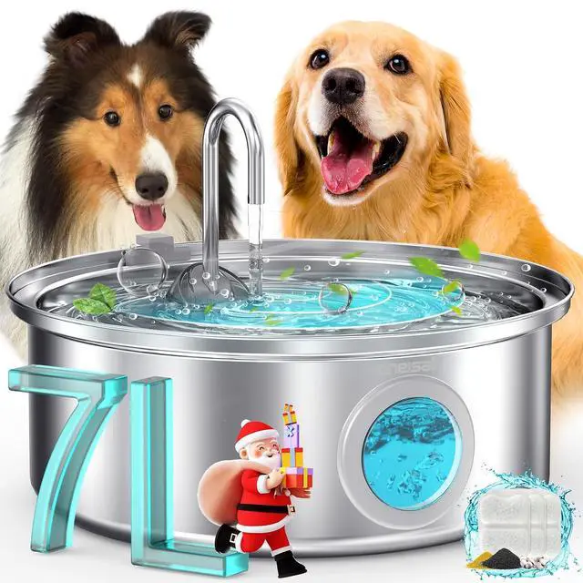 Alt view image 2 of 7 - 7L Dog Water Fountain with Replacement Water Pump