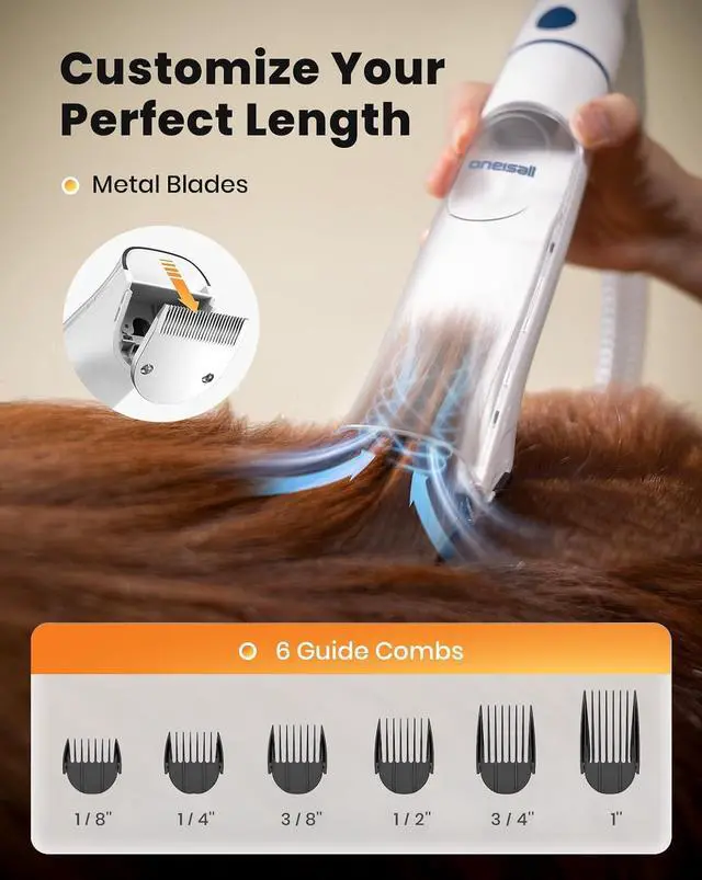 Alt view image 6 of 7 - Dog Vacuum & Dryer for Shedding Grooming and 2-Speed Dog Paw Trimmer