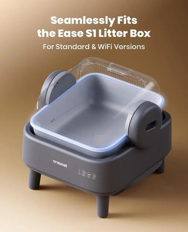 Alt view image 2 of 5 - Full-Cover Litter Pad for Ease S1 Automatic Litter Box Liner, Rinsable Soft Rubber Inner Tray Mat, Leak-Proof, Scratch-Resistant and Stain-Proof