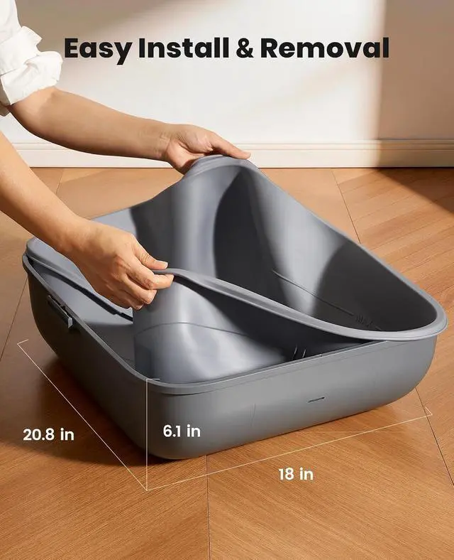 Alt view image 5 of 5 - Full-Cover Litter Pad for Ease S1 Automatic Litter Box Liner, Rinsable Soft Rubber Inner Tray Mat, Leak-Proof, Scratch-Resistant and Stain-Proof
