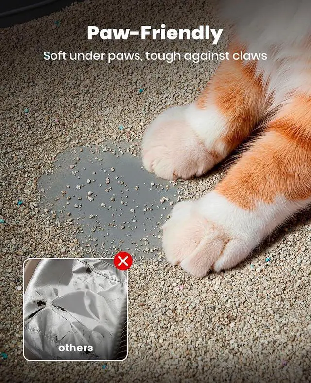 Alt view image 4 of 5 - Full-Cover Litter Pad for Ease S1 Automatic Litter Box Liner, Rinsable Soft Rubber Inner Tray Mat, Leak-Proof, Scratch-Resistant and Stain-Proof