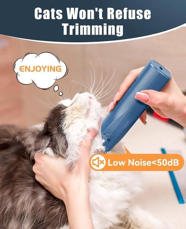 Alt view image 5 of 7 - Pet Clippers for Cat Matted Hair, Quiet Pet Shaver for Cats | Waterproof Cordless Cat Clippers for Matted Long Hair with Storage Bag,Lightweight and Easy to Use for Cat, Pet, Small Dog