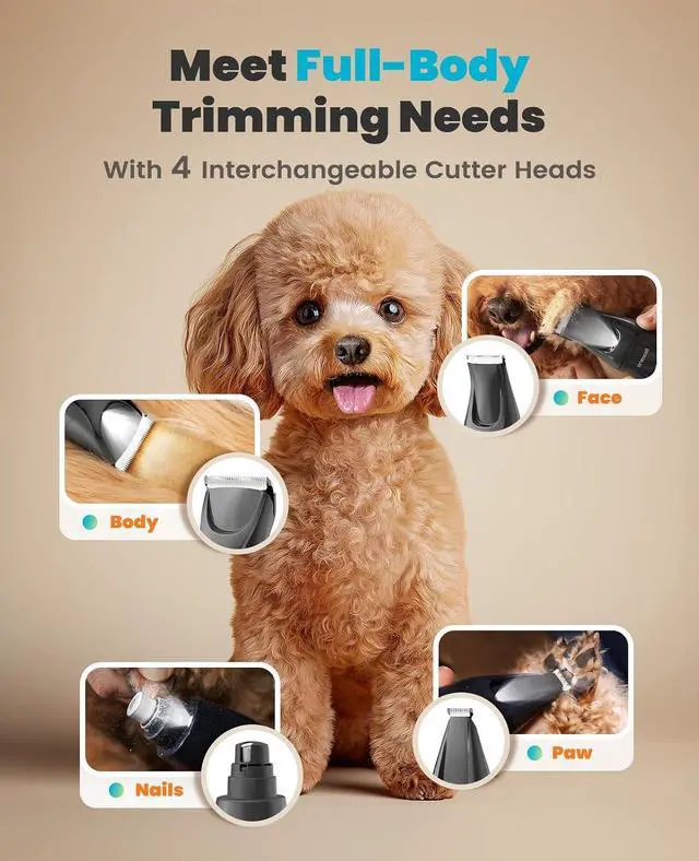 Alt view image 4 of 7 - Dog Clippers with Paw Trimmer Replacement