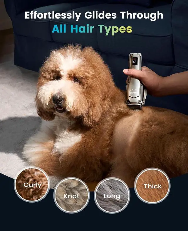 Alt view image 2 of 7 - Dog Clippers for Grooming Thick Hair, Quiet Dog Nail Grinder Paw Trimmer with 2 LED Lights