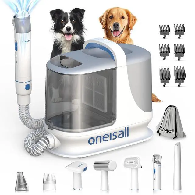Main image of Dog Grooming Vacuum Kits with Clipper | Exatra Large 3L Dust Cup,13KPa 3 Suction,Clipper,Nail Grinder & Shedding Brush 7 in 1 Grooming Kits,Low Noise,BM3