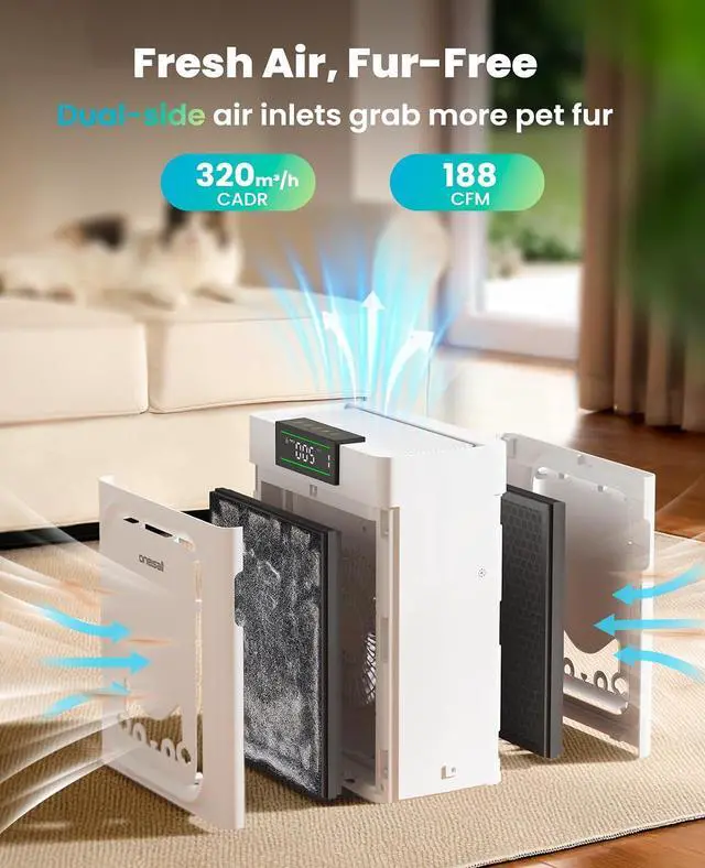 Alt view image 2 of 7 - PP02 Pet Air Purifiers Dog Grooming Vacuum