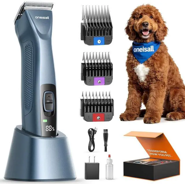 Main image of Professional Dog Grooming Clippers Metal Combs A5 Blade | 3700SPM 2-Speed, 2600mAh Swappable Battery, Low Noise Dog Grooming Clippers for Thick Long Curly Matted Hair
