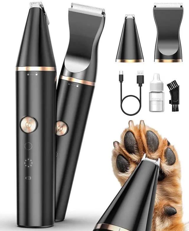 Main image of 2-Speed Cat Clippers Double Blade Face Paw Trimmer Low Noise | Double Blades for Precise Trim. 2-Speed Control. Under 50dB Quiet. Mini Size for Paws, Face, Ears. USB Rechargeable.