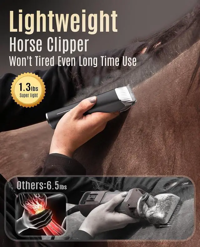 Alt view image 4 of 6 - Horse Clippers with Replacment Metal Blades