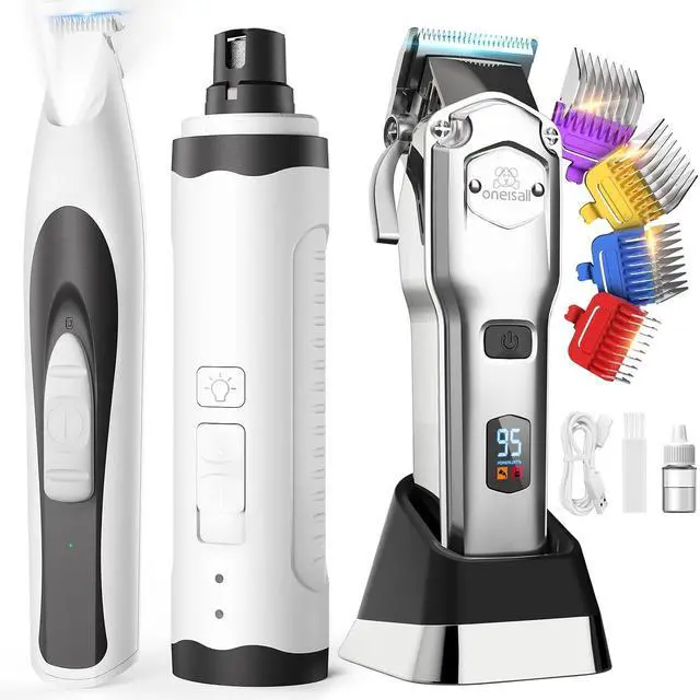 Main image of Dog Clippers for Grooming Thick Hair Professional, Quiet Dog Trimmer for Paws Nail Grinder Paw Trimmer with 2 LED Lights