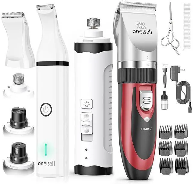Main image of Dog Shaver Clippers Low Noise, Dog Nail Grinder and Paw Trimmer Kit