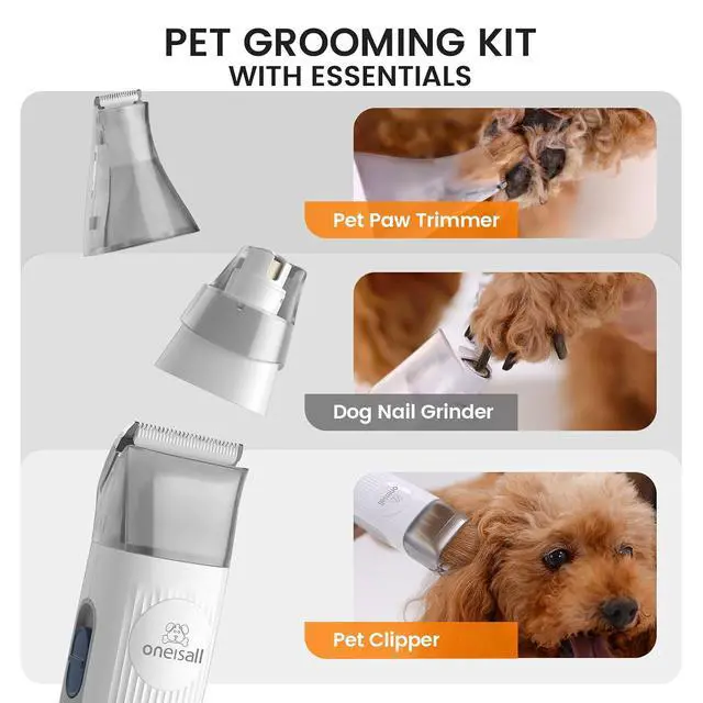 Alt view image 4 of 7 - Dog Grooming Vacuum, Dog Nail Grinder and Paw Trimmer Kit