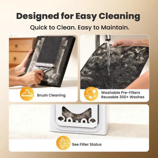 Alt view image 6 of 7 - PP02 Pet Air Purifiers Dog Grooming Vacuum