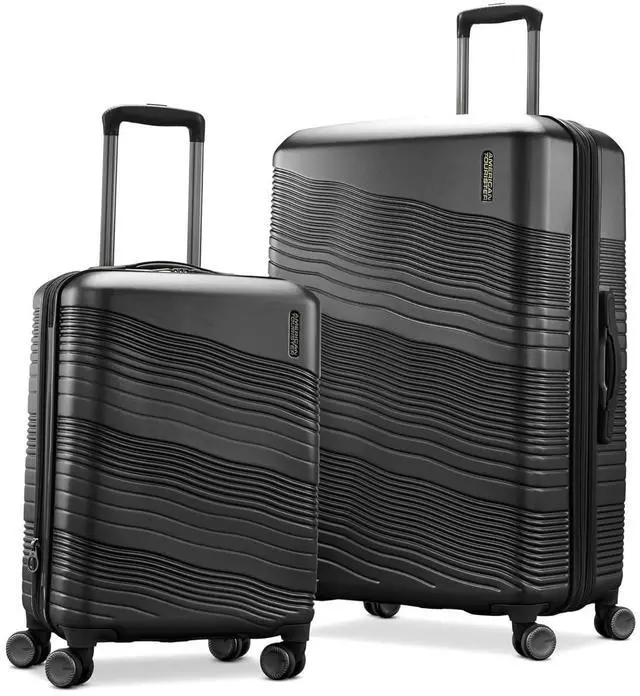 Main image of American Tourister Colorlite II 2 Piece Hard Side Expandable Luggage Set with Spinner Wheels, Black