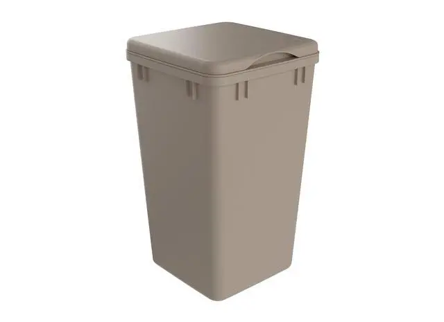 Alt view image 2 of 7 - Rev-A-Shelf 27 Qt Under Sink Garbage Can Lid for Kitchen and Bathroom Cabinet, Replacement Plastic Trash Bin Lid Only, Champagne, RV-1024-LID-12-1