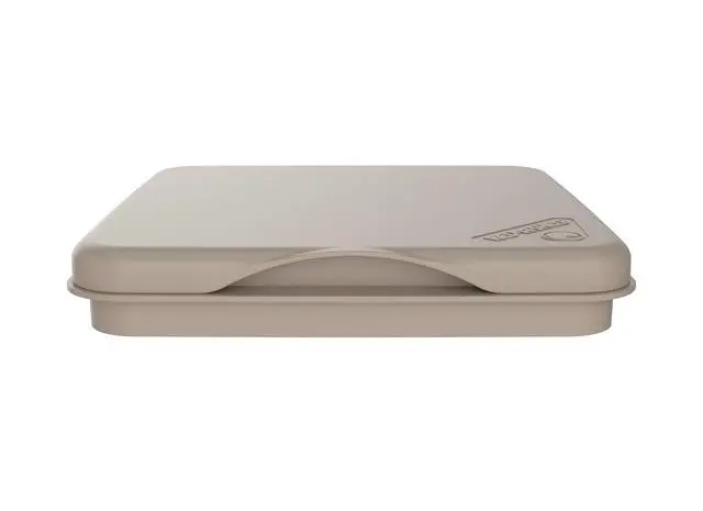 Alt view image 4 of 7 - Rev-A-Shelf 27 Qt Under Sink Garbage Can Lid for Kitchen and Bathroom Cabinet, Replacement Plastic Trash Bin Lid Only, Champagne, RV-1024-LID-12-1
