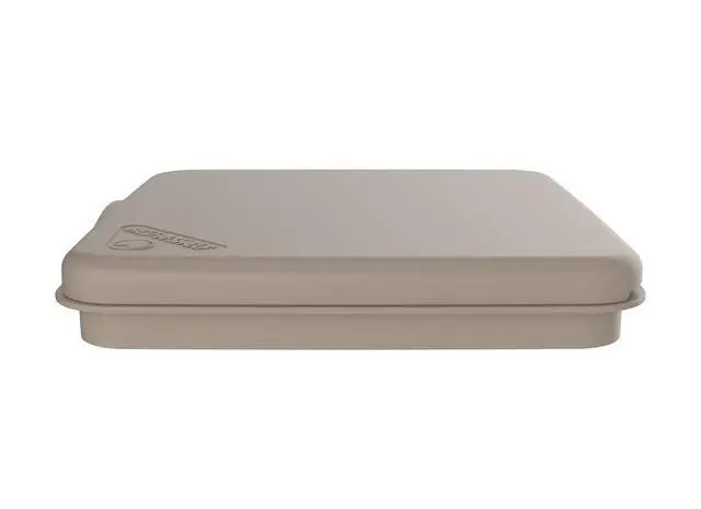Alt view image 5 of 7 - Rev-A-Shelf 27 Qt Under Sink Garbage Can Lid for Kitchen and Bathroom Cabinet, Replacement Plastic Trash Bin Lid Only, Champagne, RV-1024-LID-12-1
