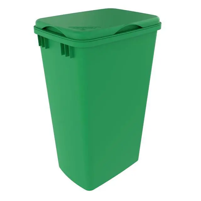 Alt view image 4 of 7 - Rev-A-Shelf Polymer Bi-Directional Lid 35 and 50 qt. Waste Containers (Green)