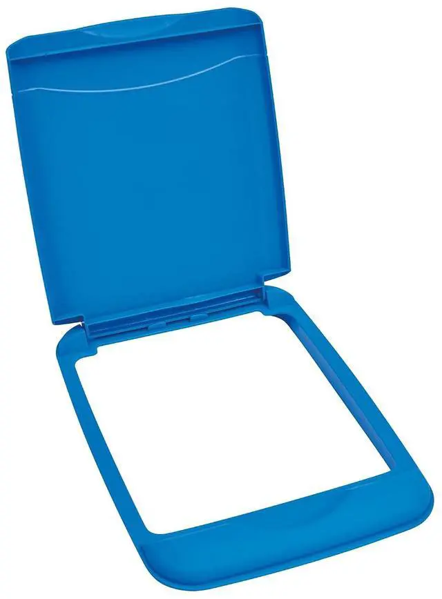 Main image of Rev-A-Shelf 35 Qt Under Sink Garbage Can Lid for Base Kitchen and Bathroom Cabinet, Replacement Plastic Trash Bin Lid Only, Blue, RV-35-LID-22-1-40
