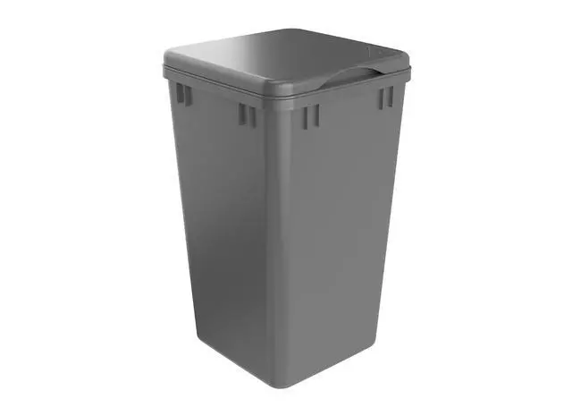 Alt view image 2 of 7 - Rev-A-Shelf 27 Qt Under Sink Garbage Can Lid for Kitchen and Bathroom Cabinet, Replacement Trash Bin Lid Only, Metallic Silver, RV-1024-LID-17-1