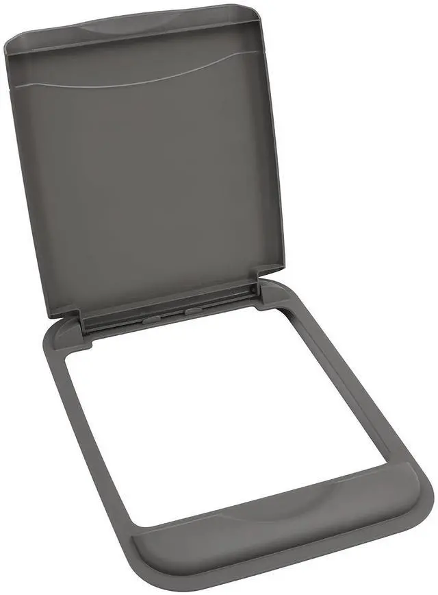 Main image of Rev-A-Shelf 50 Qt Under Sink Garbage Can Lid for Base Kitchen and Bathroom Cabinet, Replacement Plastic Trash Bin Lid Only, Gray, RV-50-LID-13-1