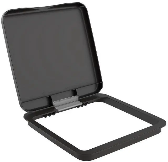 Main image of Rev-A-Shelf 27 Qt Under Sink Garbage Can Lid for Kitchen and Bathroom Cabinet, Replacement Plastic Trash Bin Lid Only, Orion Gray, RV-1024-LID-13-1