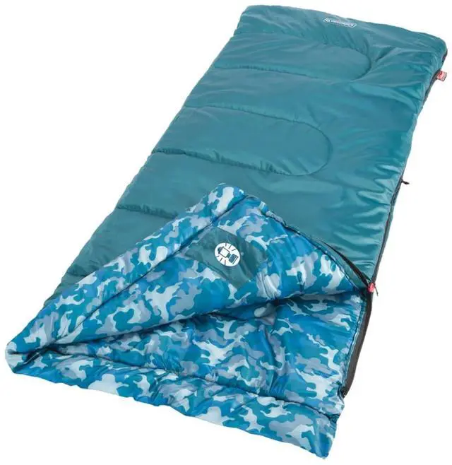 Main image of Coleman Kids 45°F Sleeping Bag for Children up to 5ft 5in Tall, Lightweight & Warm Sleep Sack for Indoor/Outdoor Use, Machine Washable